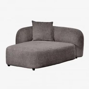 Chaise Longue Esquerdo Para Sofá Modular Em Chenille Coco Pano De Chenille Grosso Cinzento Granito - Sklum