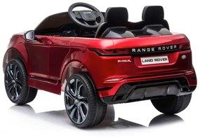 Carro Elétrico infantil Land Rover, Range Rover Evoque 12v, módulo de música, banco de couro, pneus de borracha Vermelho
