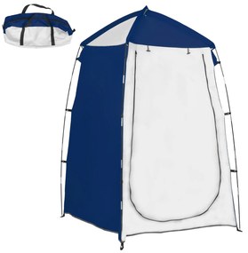 Outsunny Tenda de Duche Campismo Portátil UV+25 Tenda para Casa de Banho Trocador com Janela e Bolsa de Transporte 123x121x98cm Azul | Aosom Portugal