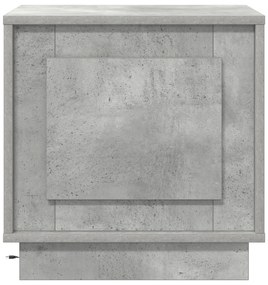 Criado-mudo com Luzes LED Cinza Betão 44x34,5x45 cm