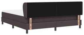 Cama Box Spring com Colchão vidaXL Marrom Escuro 180x200 cm Tecido