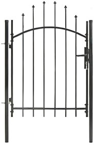 Portão de jardim 1x1,5 m aço preto
