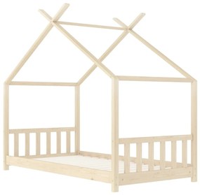 Estrutura de cama para crianças 80x160 cm pinho maciço
