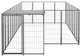 Canil 10,89 m² aço preto