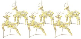 vidaXL Renard LED com 180 LEDs 6 pcs Ouro PET