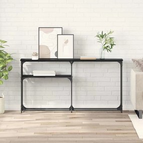 vidaXL MesadeConsola Carvalho Preto 146 x 22,5 x 75 cm
