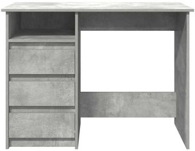 Secretária 102x50x75 cm derivados de madeira cinzento cimento