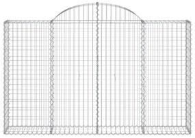Cestos gabião arqueados 13 pcs 200x30x120/140 ferro galvanizado