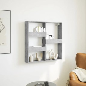 vidaXL Armário parede 80x15x80cm derivados de madeira cinzento cimento
