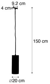 Design hanglamp donkerbrons incl. rail adapter 1-fase - Slimline Tubo