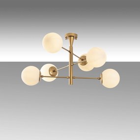 Candeeiro de Teto Arge – Dourado – 75 x 75 x 40 cm