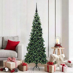 vidaXL Árvore de Natal artificial de canto Verde 180 cm PVC e Metal