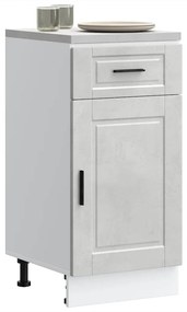 vidaXL Armário base cozinha Porto derivados madeira cinzento cimento