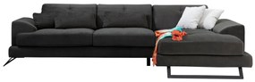 Sofá de Canto Frido – Antracite – 308 cm x 190 cm
