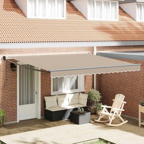 vidaXL Toldo Retrátil Automático Bege 400x300 cm