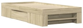 Estrutura cama s/ colchão derivados de madeira carvalho sonoma