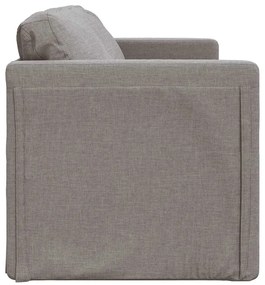 Sofá-cama sem pés 112x174x55 cm tecido cinza-acastanhado