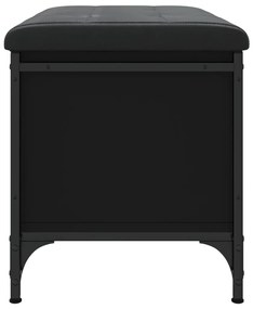 Banco de arrumação 62x42x45 cm derivados de madeira preto