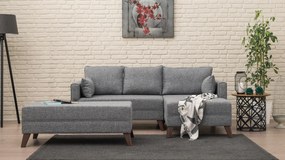 Sofá-Cama de Canto Bella – Cinzento – 205 x 85 x 140 cm