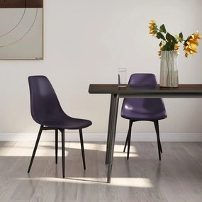 vidaXL Cadeiras de jantar 2 pcs PP roxo