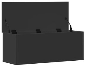 Caixa de arrumação 90x35x35 cm derivados de madeira preto