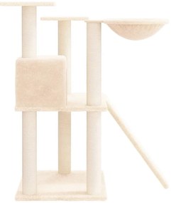 Árvore para gatos c/ postes arranhadores sisal 83 cm cor creme