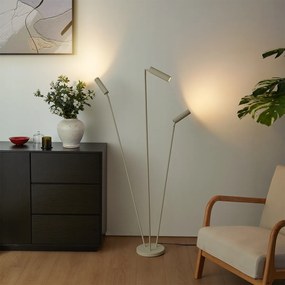 Candeeiro de Pé Moderno Bege 3-Luzes GU10 35mm - Thomas