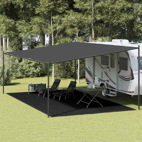 vidaXL Tapete de campismo para tenda PEAD 400x700 cm preto