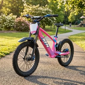 Bicicleta elétrica infantil 500W Roan RXF Evo Racing 18" Rosa