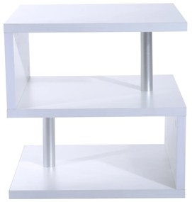 Mesa Auxiliar Madeira Branco 50 x 50 x 50 cm