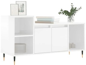 Móvel para TV 100x35x55 cm derivados madeira branco brilhante