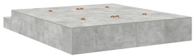 Estrado de Cama Cinzento Concreto 180x200 cm