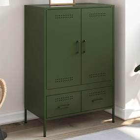 Móvel alto 68x39x101,5 cm aço verde azeitona