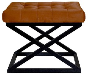 Pouffe Capraz – Preto Terracota – 50x42x40 cm