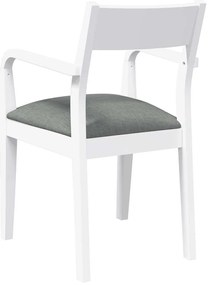 Cadeiras de jantar com almofadões 2 pcs madeira maciça branco