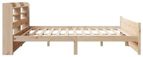 Estrutura de cama com cabeceira 180x200 cm pinho maciço