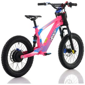 Bicicleta elétrica infantil 500W Roan RXF Evo Racing 18" Rosa