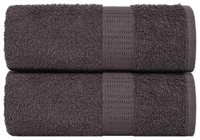 vidaXL Toalhas de bidé 2 pcs FROGN 30x50 cm 100% algodão antracite