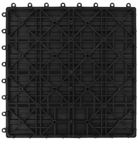 Ladrilhos de pavimento 11 pcs WPC 1m² 30x30 cm preto