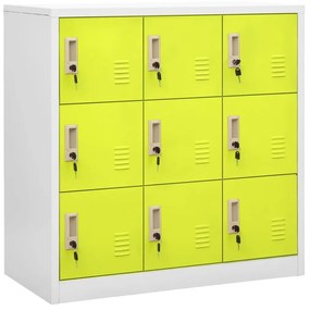 vidaXL Cacifo 90x45x92,5 cm aço cinzento-claro e verde
