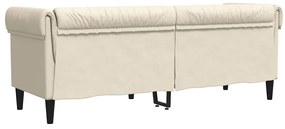 Sofá chesterfield 3 lugares linho