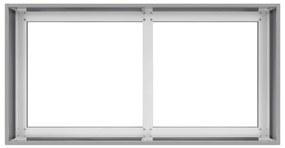 Planter 80x40x40 cm aço galvanizado