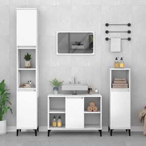 vidaXL Armário de lavatório 80x33x60 cm derivados de madeira branco