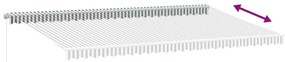Toldo retrátil manual 600x350 cm antracite e branco