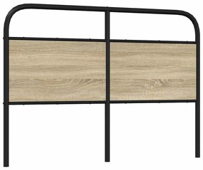 Cabeceira de cama 135 cm derivados madeira/aço carvalho sonoma