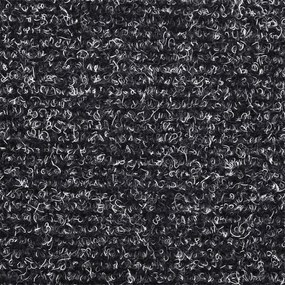 Tapetes de escada adesivos 15 pcs 56x17x3 cm cinzento escuro