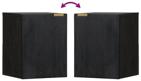Armário suspenso p/ WC 38x33x48 cm derivados de madeira preto