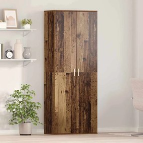 vidaXL Highboard Madeira Velha 70x35x180 cm Madeira Engenharia