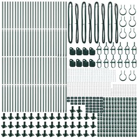 Postes de cerca com 52 pcs, Ø32mm, 68,5cm em aço galvanizado.