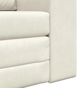 Sofá Cama 2 Em 1 Creme 98x71x83 cm Veludo